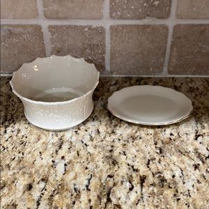 2 Lenox pieces  approx 5” diameter.